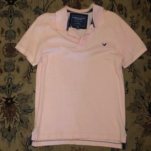 Pink American Eagle polo